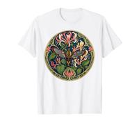 Clearwing Colibrí Polilla witMadreselva Art Nouveau Camiseta gráfica económica, Hombre, Blanco, L
