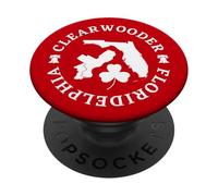 Clearwooder Filadelfia Argot de Filadelfia St Patricks Clearwater PopSockets PopGrip Adhesivo