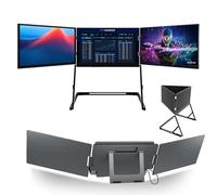 CLEASEBILY 15.6” Monitor Portatil con Power Bank 120% sRGB Pantalla Portatil FHD 1080P Laptop Screen Extender,Windows, Chrome para 12-16" Laptop, para Gamers y Programadores