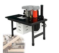 CLEASEBILY Edge Bander, máquina de Bandas de Bordes portátil para Aplicaciones Rectas y Curvas, Pegamento de Revestimiento de Doble Cara,Calentamiento rápido Black