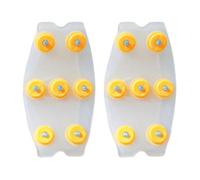 Cleats for Snow and Ice, Clear Traction Grips with Spikes, Grippers for Boots and Shoes, Anti -Slip Shoe for Hiking, Fishing, Walking, Compact Winter Accessories