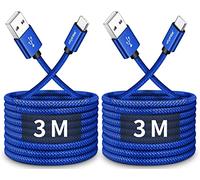 CLEEFUN Cable USB C 3 Metros Carga Rapida, 3A Cable Tipo C 3M para iPhone 17/16/15 Pro Max, Galaxy S25 S24 S23, Xiaomi-Redmi 14C/13 Note 14 13, Azul