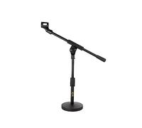 Clef Audio Labs Boom - Soporte de micrófono ajustable de escritorio, base pesada con embrague giratorio, brazo de boom, clip de micrófono universal y adaptador de 3/8 pulgadas y 5/8 pulgadas incluido
