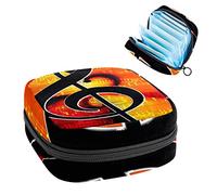 Clef Music Period Pouch portátil, bolsa de almacenamiento de tampones para servilletas sanitarias, Varios colores, 4.7x6.6x6.6 in/12x17x17 cm