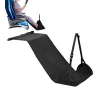 Cleg Hamaca, reposapiés ajustable para avión, poliéster de 39.37 pulgadas y ligero, extensor de correa de cojín de apoyo portátil para vuelo, coche, cama, oficinas, sueño de viaje, color gris