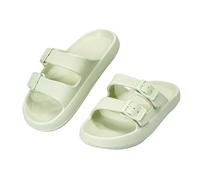CLEIKS Mujer Sandalias Verano Con Plataforma y Hebillas Ajustables Descomplicadas Modernas Calzado Confortable Para Vacaciones (Verde, 40 EU, WEB250640-0)