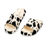 CLEIKS Mujer Sandalias Verano Con Tacón de Cuña Estampado de Vaca Permeables Sin Restricciones Para Vacaciones (Estampado de Vaca, 37/38 EU, WES260031-0)