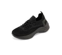 CLEIKS Zapatillas para Mujer con Piedras De Strass Transpirables De Malla Ligeras para El Día A Día (Negro, 36EU, WFK250348-1)