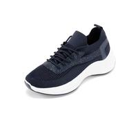 CLEIKS Zapatillas para Mujer con Piedras De Strass Transpirables De Malla Prácticas para Viajes (Azul Marino, 40EU, WFK250348-3)