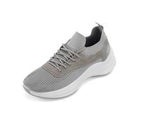 CLEIKS Zapatillas para Mujer con Piedras De Strass Transpirables De Malla Resistentes para El Uso (Gris, 38EU, WFK250348-4)