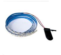 Cleiscry Funciona con pilas, 5 V CC, tira de luz LED, botón 2835, 60 ledes/m, flexible, para decoración del hogar, placa de 8 mm, 0,5 m, 1 m, 2 m (blanco cálido (3000 K), 1 m