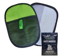 CLEM Provence - Guantes antipelos animales | Juego de 2 guantes mágicos recoge pelo gato perro reutilizable para sofá, alfombra, ropa, asientos de coche