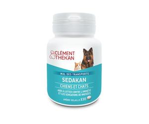 Clement Thékan - Alimento complementario Que Ayuda a Combatir la ansiedad y Las sensaciones de náuseas - Perros y Gatos - Sedakan 30 tabletas