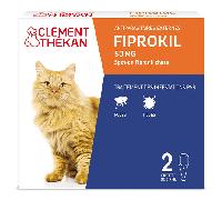 Clément Thékan Antipulgas para gatos y antigarrapatas, 2 pipetas