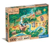 Clementoni 39816 The Jungle Book Jigsaw Disney Story Maps 1000 Pieces-Puzzle For
