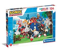 Clementoni 27159 Sonic Supercolor Sonic-104 Pieces-Jigsaw Puzzle for Kids Age 6-