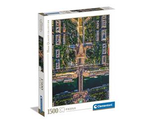 Clementoni - 1500p Vol au-dessus de Paris - 59,2 x 84,3 cm - Avec poster