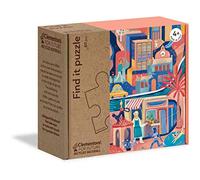 Clementoni-16222 - Puzzles 60 Piezas Encuentra: La Ciudad - Puzzle Educativo sostenible a Partir de 4 años