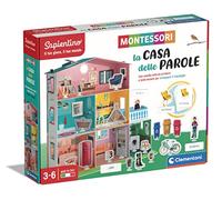 Clementoni - 16343 - Sapientino Montessori - La casa de Las Palabras - Casita Montessori, Juego Educativo con fichas ilustradas, Juego Montessori 3 años - Made in Italy