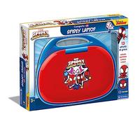 Clementoni - 16454 - Ordenador Kid Marvel Spidey and His Amazing Friends Laptop - Juego Educativo electrónico parlante, para niños de 3 años, tecnología, portátil