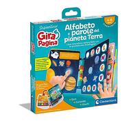 Clementoni - 16647 - Sapientino - Girapagina, el alfabeto del planeta Tierra - Libro educativo e interactivo para estimular el interés por la lectura, para niños a partir de 4 años (juego en italiano)