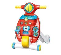 Clementoni - 17853 - Valentino Scooterino Primeros Pasos 2 en 1 - Juego Spingible, para Aprender a Caminar, Centro de Actividades electrónico Educativo para niños 9 Meses, Desarrollo Motor, Fabricado