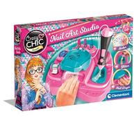 Clementoni - 18730 - Crazy Chic - Nail Art Studio - Set De Manicura Infantil, con Purpurina Y Secador, A Partir De 6 Años, Esmalte De Uñas, Juego Uñas Niña, Regalo para Niñas
