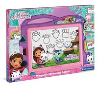 Clementoni - 18787 - Pizarra Magnética Infantil Gabby'S Dollshouse - Juego Dibujo, Almohadilla Borrable De Escritura Y Dibujo, 3 Sellos Magnéticos Y Bolígrafo, Pizarra para Diseñar, Juguete 4 Años