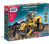 Clementoni - 19139 - Laboratorio de mecánica - Buldozzer - Made in Italy - Set de construcción para niños de 8 años - Juego científico Italiano, Multicolor