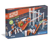 Clementoni - Action & Reaction-Efecto Domino Construcciones, Pista Canicas para Niños, Marble Run, Juego Científico 8 Años, Juego Expansión (Versión Italiana) -Made in Italy, Multicolor, 19261