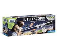 Clementoni - 19297 - Laboratorio Astronomía - Telescopio Profesional para Niños A Partir de 8 Años con Caballete, Experimentos Científicos (Juego En Italiano)