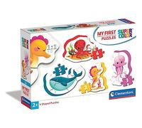 Clementoni 20835 My First Puzzles, Sea Life, Puzzles Infantiles Progresivos, 3-6-9-12 Piezas A Partir De 2 Años