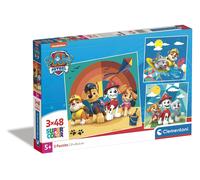 Clementoni - 25291 - Supercolor Puzzel - Paw Patrol - 3x48 Stu (Importación USA)