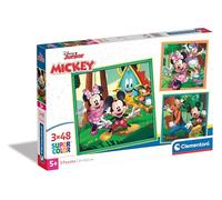Clementoni 25298 Disney Classics Supercolor Mickey and Friends-3x48 Pieces (3 In