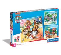 Clementoni 25301 Supercolor Puzzle 3x48 Piezas, Patrulla Canina, 3 Puzzles Infantiles De 48 Piezas Cada Uno A Partir De 5 Años