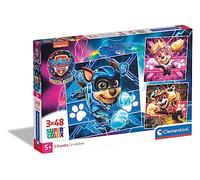 Clementoni 25303 Supercolor Puzzle 3x48 Piezas, Patrulla Canina The Mighty Movie, 3 Puzzles Infantiles De 48 Piezas Cada Uno A Partir De 5 Años