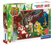 Clementoni - 26104 - Supercolor Puzzle - Leo & TIG - Puzzle 60 Maxi Piezas - Made in Italy, Puzzle niños 4 años - Puzzle Clementoni - Puzzle Carton, Rompecabezas niños