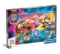 Clementoni- Paw Patrol Supercolor-Puzzle de 104 Piezas Patrulla Canina, Rompecabezas para niños de 6 años, Fabricado en Italia (27236)