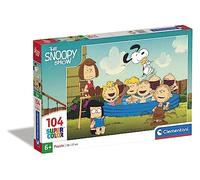 Clementoni 27266 Supercolor Puzzle 104 Piezas, Peanuts, Puzzle Infantil A Partir De 6 Años