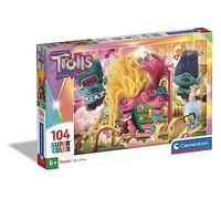 Clementoni 27268 Supercolor Puzzle 104 Piezas, Trolls 3, Puzzle Infantil A Partir De 6 Años