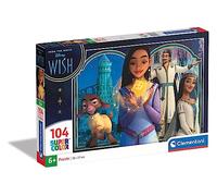 Clementoni 27269 Supercolor Puzzle 104 Piezas, Disney Wish, Puzzle Infantil A Partir De 6 Años
