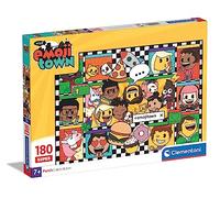 Clementoni 29066 Supercolor Puzzle 180 Piezas, Emojii Town, Puzzle Infantil A Partir De 7 Años