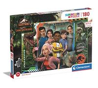 Clementoni - 29773 - Supercolor Puzzle - Jurassic World Camp Cretaceous, Puzzle Series Netflix - Puzzle 180 Piezas - Made in Italy, Puzzle niños 7 años, Puzzle Clementoni, Puzzle Carton