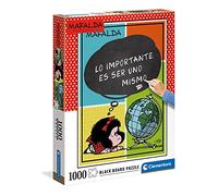 Clementoni - 39629 - Blackboard Puzzle - Mafalda - Puzzle Adultos 1000 Piezas, Puzzle Comic, Puzzle Lavagna - Made in Italy, Puzzle Clementoni, Comic Mafalda, Comic Strip Mafalda Quino