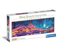 Clementoni Puzzle panorámico 1000 piezas – Noche de Colores en las Islas Lofoten