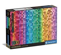 Clementoni ColorBoom Collection - Píxeles - 1000 Piezas Adultos, Rompecabezas de Colores, Puzzle Degradado, Fabricado en Italia, Multicolor (39782)