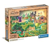 Clementoni-39814 Princess Story Maps-Disney Snow White-Puzzle De 1000 Piezas, Rompecabezas Adultos, Entretenimento, 39814, Multicolor