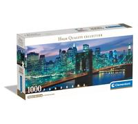 Clementoni Collection New York Brooklyn Bridge-Puzzle De 1000 Piezas Panorama, Rompecabezas Adultos, Entretenimento, 39867, Multicolor