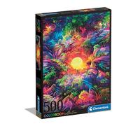 Clementoni Colorboom Collection Psychedelic Jungle Sunrise-Puzzle De 500 Piezas, Rompecabezas Adultos, Entretenimento, 35518, Multicolor