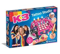 Clementoni - 56148 - Tattoo Studio K3 - Colores y Manualidades, Tatuaje Niños, Lengua Holandesa, Regalo Creativo Para Niños 6-10 Años, Tatuajes Para Niña